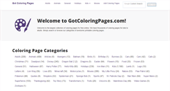 Desktop Screenshot of gotcoloringpages.com